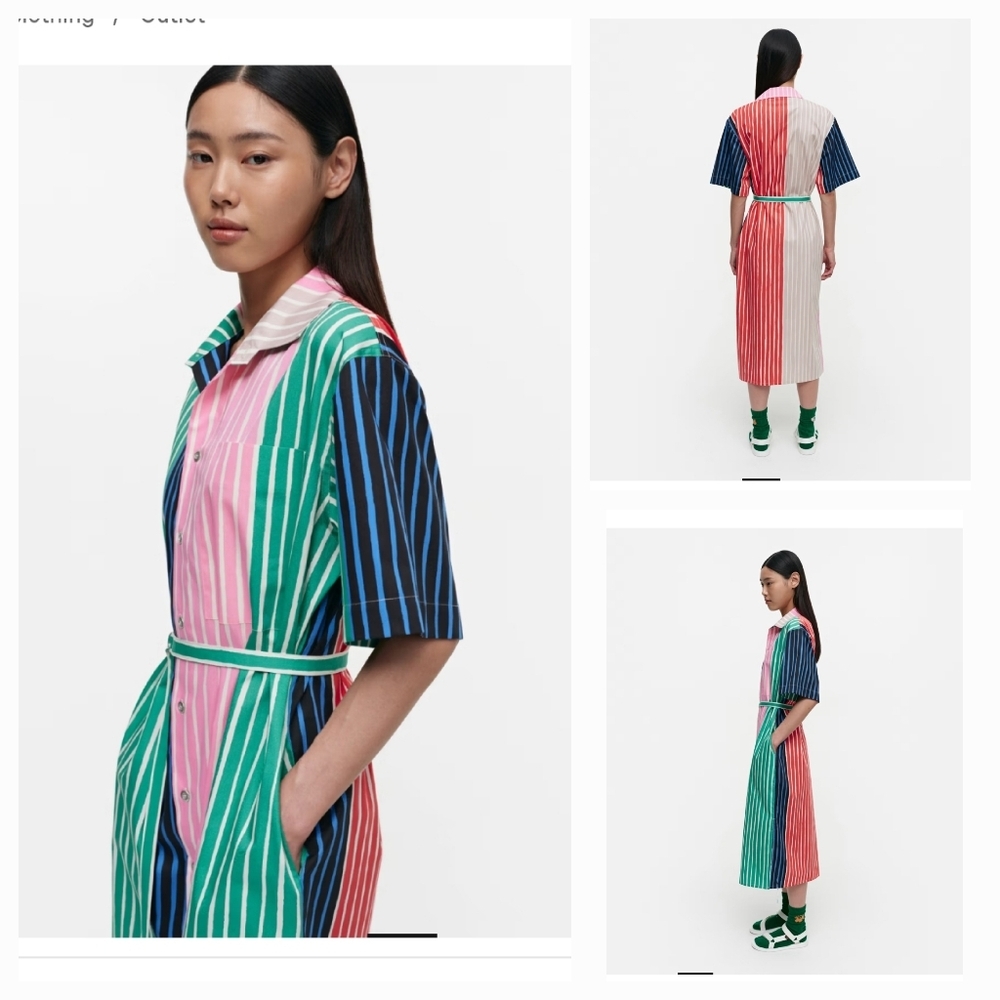 Jokapoika Dress Kioski Cotton Shirt Dress By Marimekko